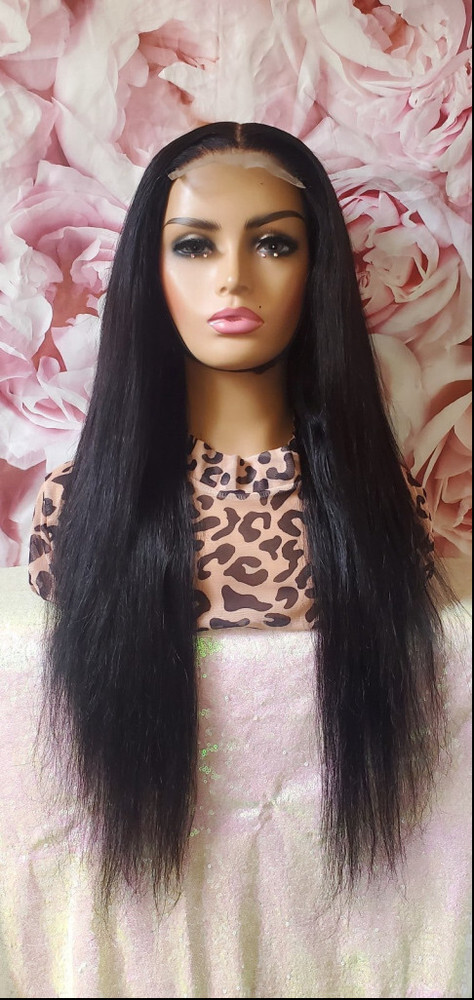 100%virgin human hair closure Wig